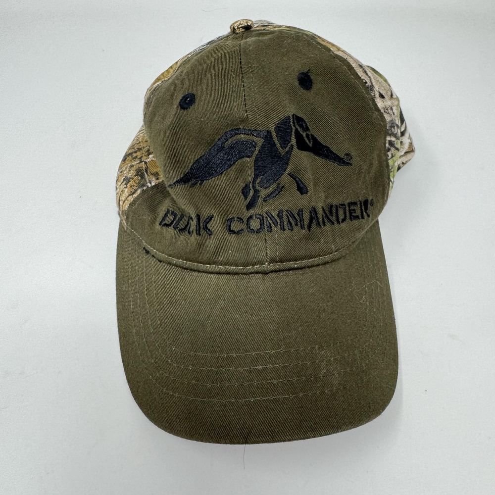 Duck Commander Hat Cap Strap Back Green Camouflage Embroidered‎ Hunting Mens